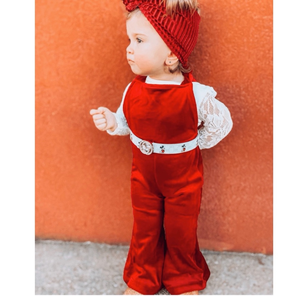 Velour Bellbottom Jumpsuit